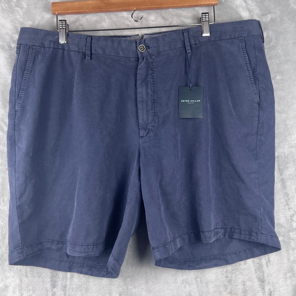 Peter Millar Collection Mens Shorts Navy Blue Tencel Cotton Size 42 NWT - Picture 2 of 12